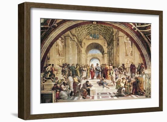 Stanza Della Segnatura: the School of Athens-Raphael-Framed Art Print