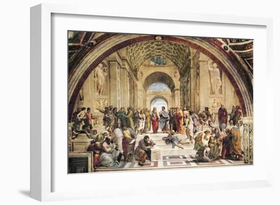 Stanza Della Segnatura: the School of Athens-Raphael-Framed Art Print