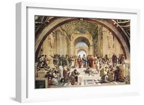 Stanza Della Segnatura: the School of Athens-Raphael-Framed Art Print