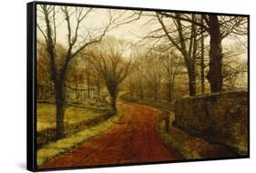 Stapleton Park, Pontefract, 1877-John Atkinson Grimshaw-Framed Stretched Canvas