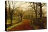 Stapleton Park, Pontefract, 1877-John Atkinson Grimshaw-Stretched Canvas