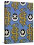 Star and Clef Ecclesiastical Wallpaper Design by Augustus Welby Pugin-Stapleton Collection-Stretched Canvas