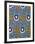 Star and Clef Ecclesiastical Wallpaper Design by Augustus Welby Pugin-Stapleton Collection-Framed Giclee Print