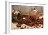 Star Anise and Red Pepper Corns around a Rustic Mason Jar-Alastair Macpherson-Framed Photographic Print