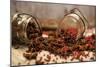Star Anise and Red Pepper Corns around a Rustic Mason Jar-Alastair Macpherson-Mounted Photographic Print