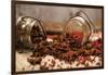 Star Anise and Red Pepper Corns around a Rustic Mason Jar-Alastair Macpherson-Framed Photographic Print