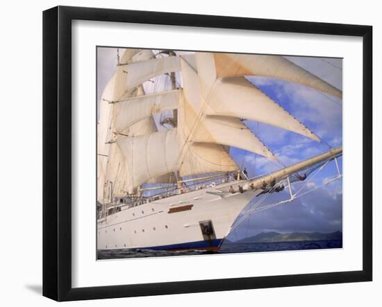 Star Clipper, 4-Masted Sailing Ship-Barry Winiker-Framed Premium Photographic Print