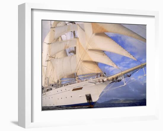 Star Clipper, 4-Masted Sailing Ship-Barry Winiker-Framed Premium Photographic Print