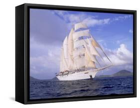 Star Clipper, 4-Masted Sailing Ship-Barry Winiker-Framed Stretched Canvas