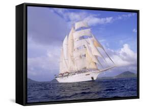 Star Clipper, 4-Masted Sailing Ship-Barry Winiker-Framed Stretched Canvas