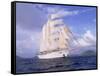 Star Clipper, 4-Masted Sailing Ship-Barry Winiker-Framed Stretched Canvas