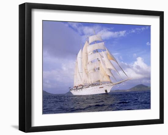 Star Clipper, 4-Masted Sailing Ship-Barry Winiker-Framed Premium Photographic Print