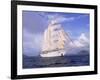 Star Clipper, 4-Masted Sailing Ship-Barry Winiker-Framed Photographic Print