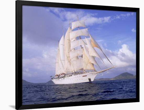 Star Clipper, 4-Masted Sailing Ship-Barry Winiker-Framed Photographic Print