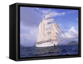 Star Clipper, 4-Masted Sailing Ship-Barry Winiker-Framed Stretched Canvas