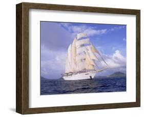 Star Clipper, 4-Masted Sailing Ship-Barry Winiker-Framed Photographic Print