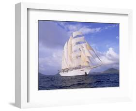 Star Clipper, 4-Masted Sailing Ship-Barry Winiker-Framed Photographic Print