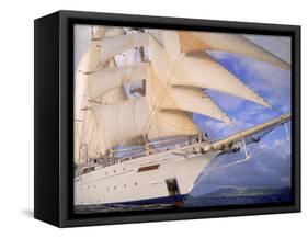 Star Clipper, 4-Masted Sailing Ship-Barry Winiker-Framed Stretched Canvas