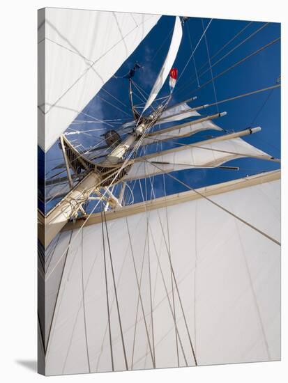 Star Clipper Sailing Cruise Ship, Deshaies, Basse-Terre, Guadeloupe, West Indies, French Caribbean-Sergio Pitamitz-Stretched Canvas