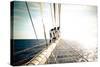Star Clipper Sailing Cruise Ship, Deshaies, French Caribbean, France-Sergio Pitamitz-Stretched Canvas