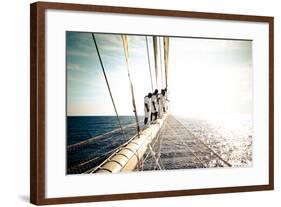 Star Clipper Sailing Cruise Ship, Deshaies, French Caribbean, France-Sergio Pitamitz-Framed Photographic Print