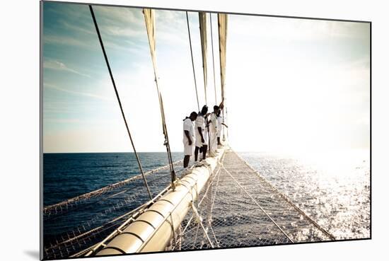 Star Clipper Sailing Cruise Ship, Deshaies, French Caribbean, France-Sergio Pitamitz-Mounted Photographic Print