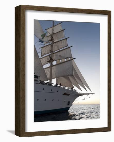 Star Clipper Sailing Cruise Ship, Dominica, West Indies, Caribbean, Central America-Sergio Pitamitz-Framed Photographic Print