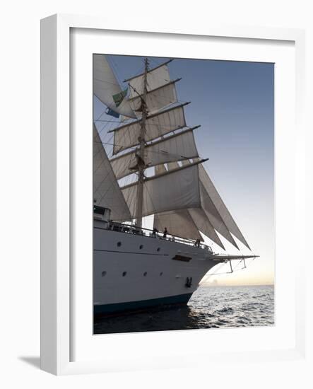 Star Clipper Sailing Cruise Ship, Dominica, West Indies, Caribbean, Central America-Sergio Pitamitz-Framed Photographic Print