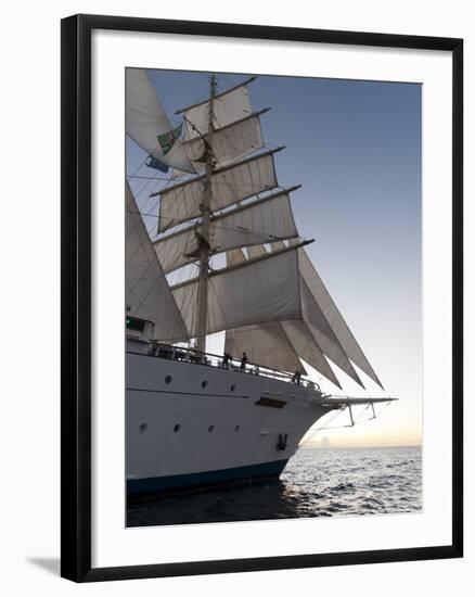 Star Clipper Sailing Cruise Ship, Dominica, West Indies, Caribbean, Central America-Sergio Pitamitz-Framed Photographic Print