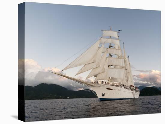 Star Clipper Sailing Cruise Ship, Dominica, West Indies, Caribbean, Central America-Sergio Pitamitz-Stretched Canvas