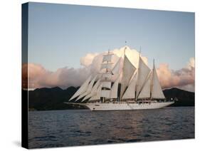 Star Clipper Sailing Cruise Ship, Dominica, West Indies, Caribbean, Central America-Sergio Pitamitz-Stretched Canvas