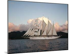 Star Clipper Sailing Cruise Ship, Dominica, West Indies, Caribbean, Central America-Sergio Pitamitz-Mounted Photographic Print