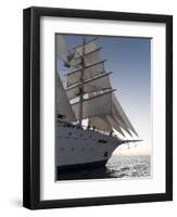 Star Clipper Sailing Cruise Ship, Dominica, West Indies, Caribbean, Central America-Sergio Pitamitz-Framed Premium Photographic Print