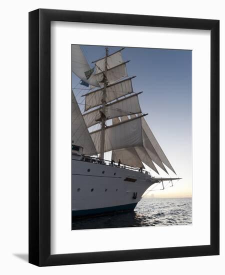 Star Clipper Sailing Cruise Ship, Dominica, West Indies, Caribbean, Central America-Sergio Pitamitz-Framed Premium Photographic Print