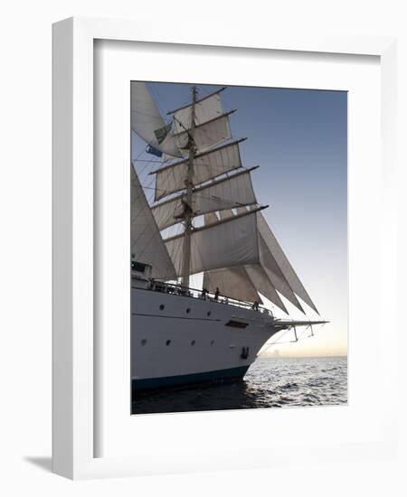 Star Clipper Sailing Cruise Ship, Dominica, West Indies, Caribbean, Central America-Sergio Pitamitz-Framed Photographic Print