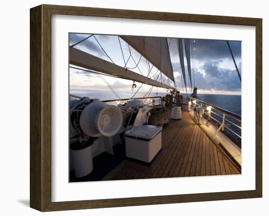 Star Clipper Sailing Cruise Ship, Nevis, West Indies, Caribbean, Central America-Sergio Pitamitz-Framed Photographic Print