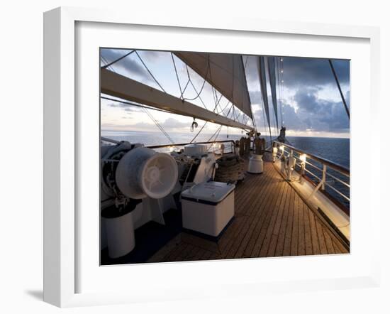 Star Clipper Sailing Cruise Ship, Nevis, West Indies, Caribbean, Central America-Sergio Pitamitz-Framed Photographic Print