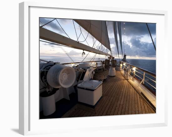 Star Clipper Sailing Cruise Ship, Nevis, West Indies, Caribbean, Central America-Sergio Pitamitz-Framed Photographic Print