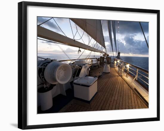 Star Clipper Sailing Cruise Ship, Nevis, West Indies, Caribbean, Central America-Sergio Pitamitz-Framed Photographic Print