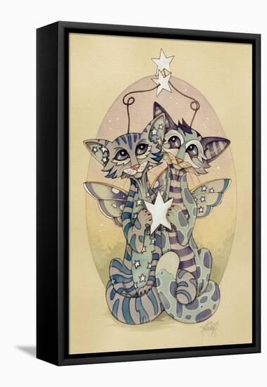 Star-Crossed Kitties-Linda Ravenscroft-Framed Stretched Canvas