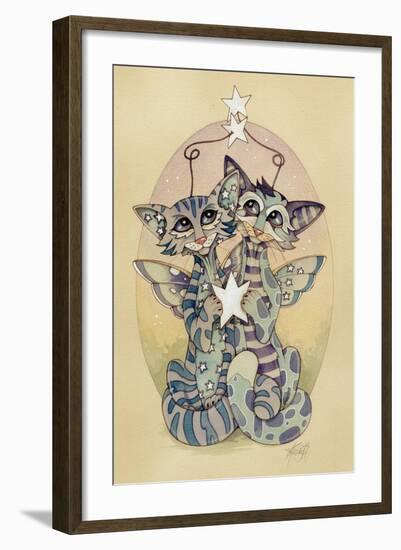 Star-Crossed Kitties-Linda Ravenscroft-Framed Giclee Print