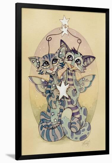 Star-Crossed Kitties-Linda Ravenscroft-Framed Giclee Print