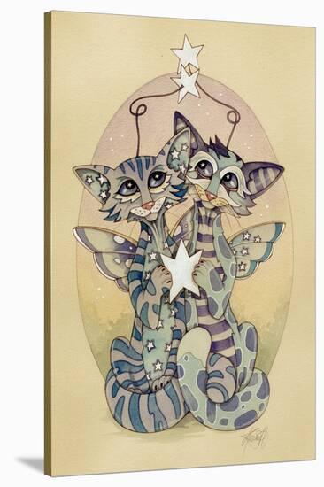 Star-Crossed Kitties-Linda Ravenscroft-Stretched Canvas