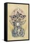 Star-Crossed Kitties-Linda Ravenscroft-Framed Stretched Canvas