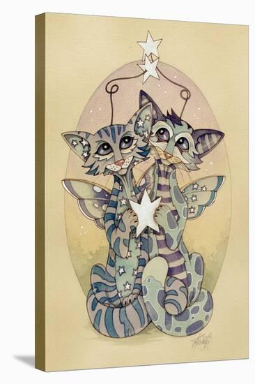 Star-Crossed Kitties-Linda Ravenscroft-Stretched Canvas