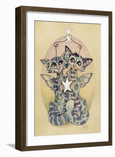 Star-Crossed Kitties-Linda Ravenscroft-Framed Giclee Print