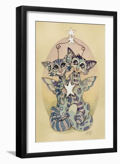 Star-Crossed Kitties-Linda Ravenscroft-Framed Giclee Print