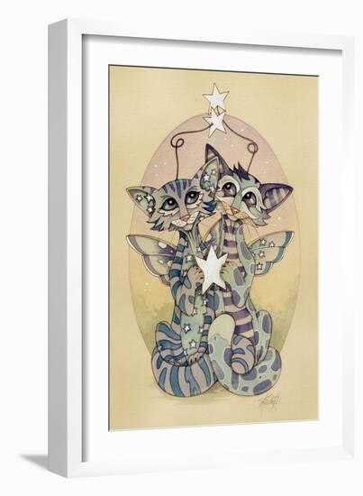 Star-Crossed Kitties-Linda Ravenscroft-Framed Giclee Print