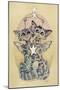 Star-Crossed Kitties-Linda Ravenscroft-Mounted Premium Giclee Print
