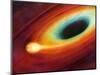 Star Distorted by Supermassive Black Hole-null-Mounted Photographic Print